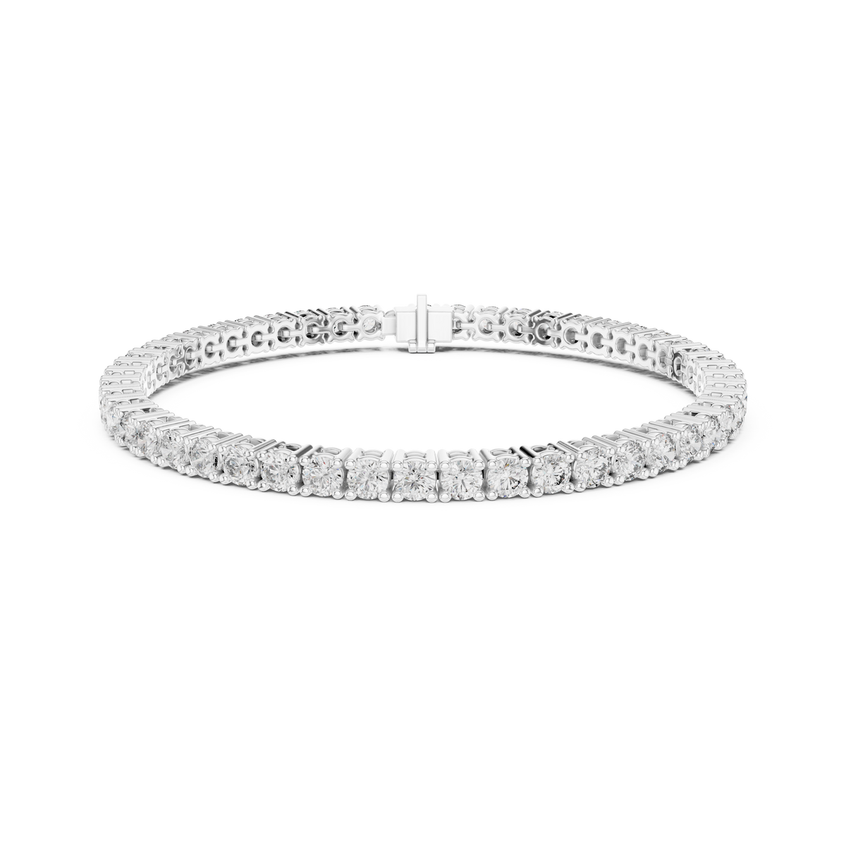 Gold 7Ct Tennis Round Lab Grown Diamond Helen Bracelet