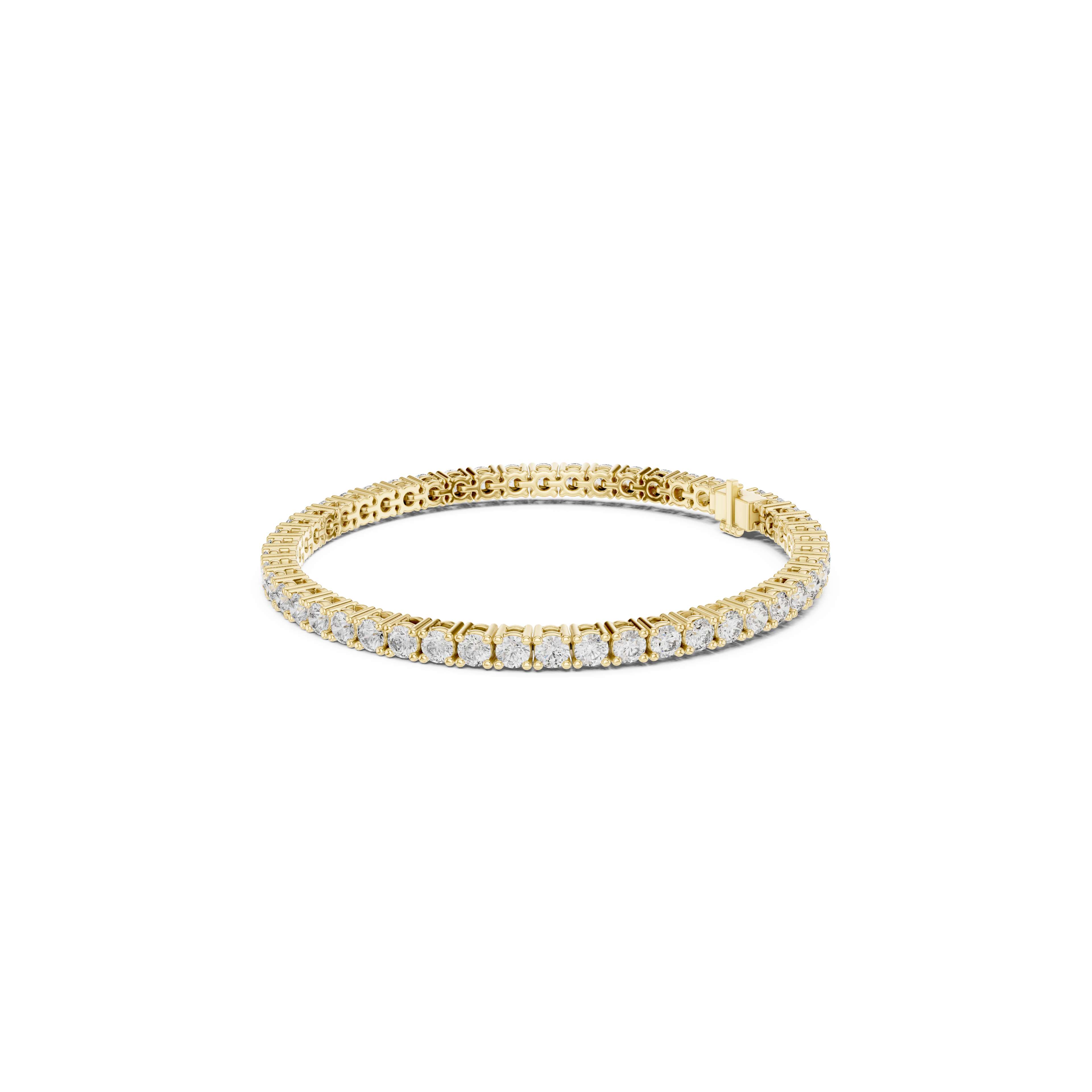 Gold 7Ct Tennis Round Lab Grown Diamond Helen Bracelet