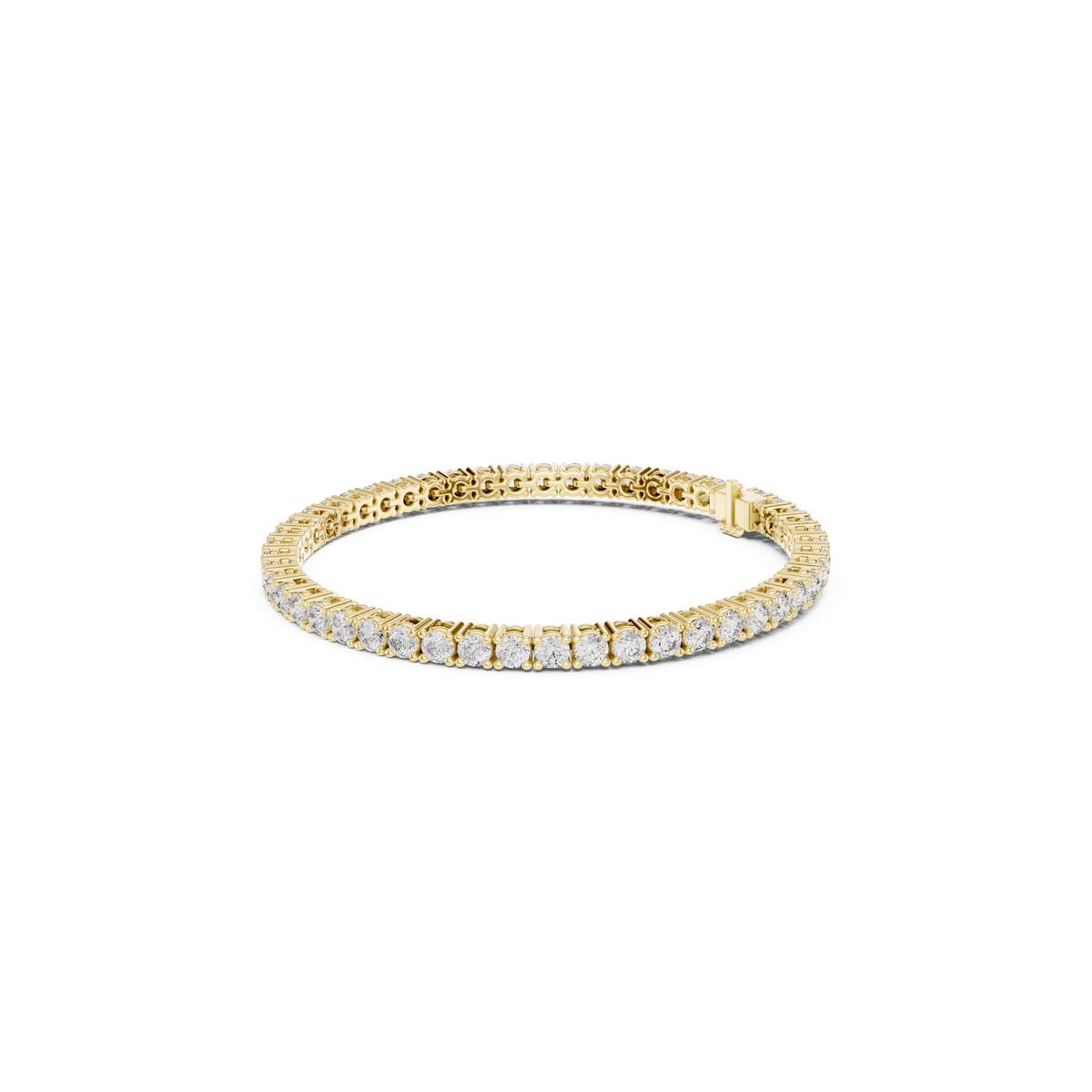 Gold 7Ct Tennis Round Lab Grown Diamond Helen Bracelet