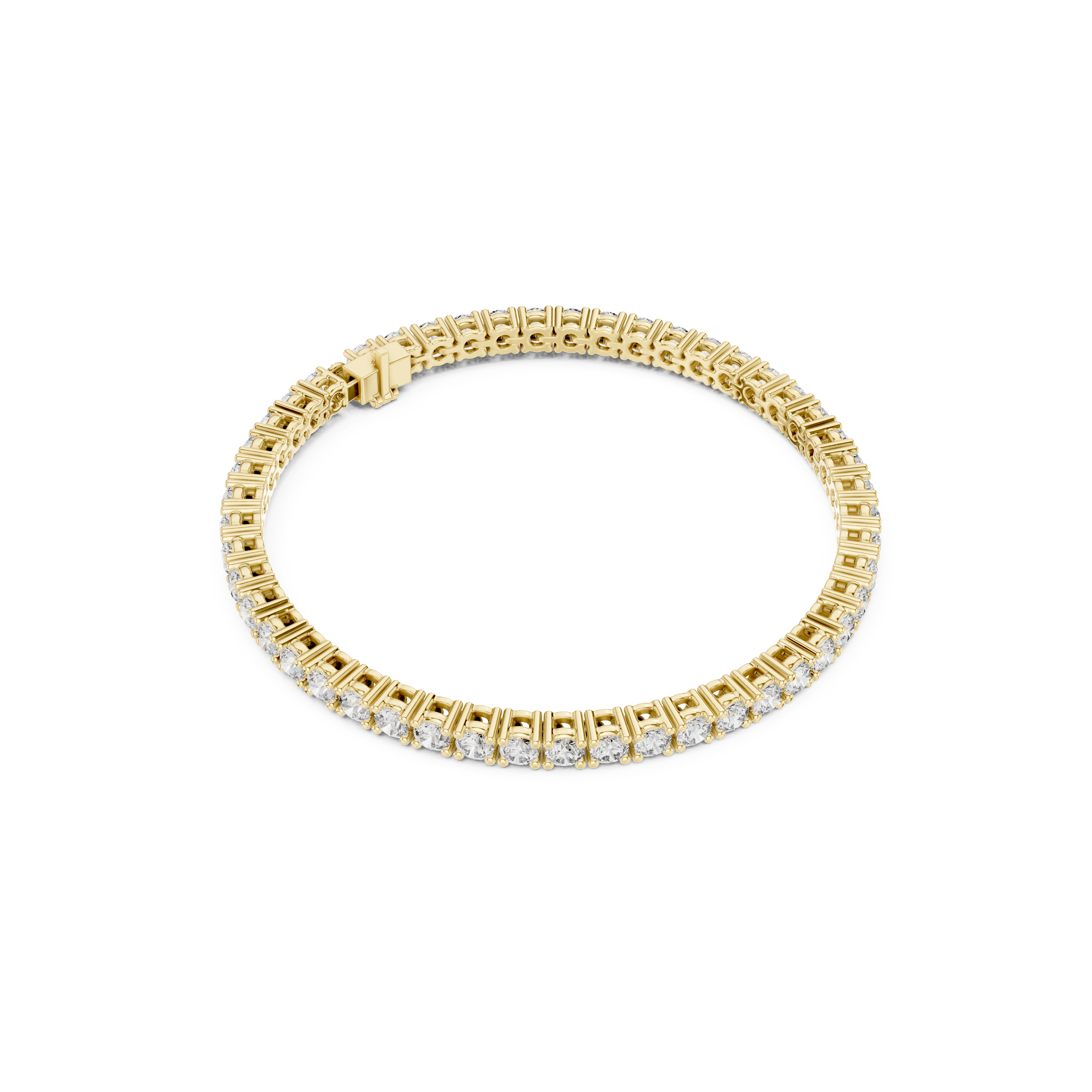 Gold 7Ct Tennis Round Lab Grown Diamond Helen Bracelet