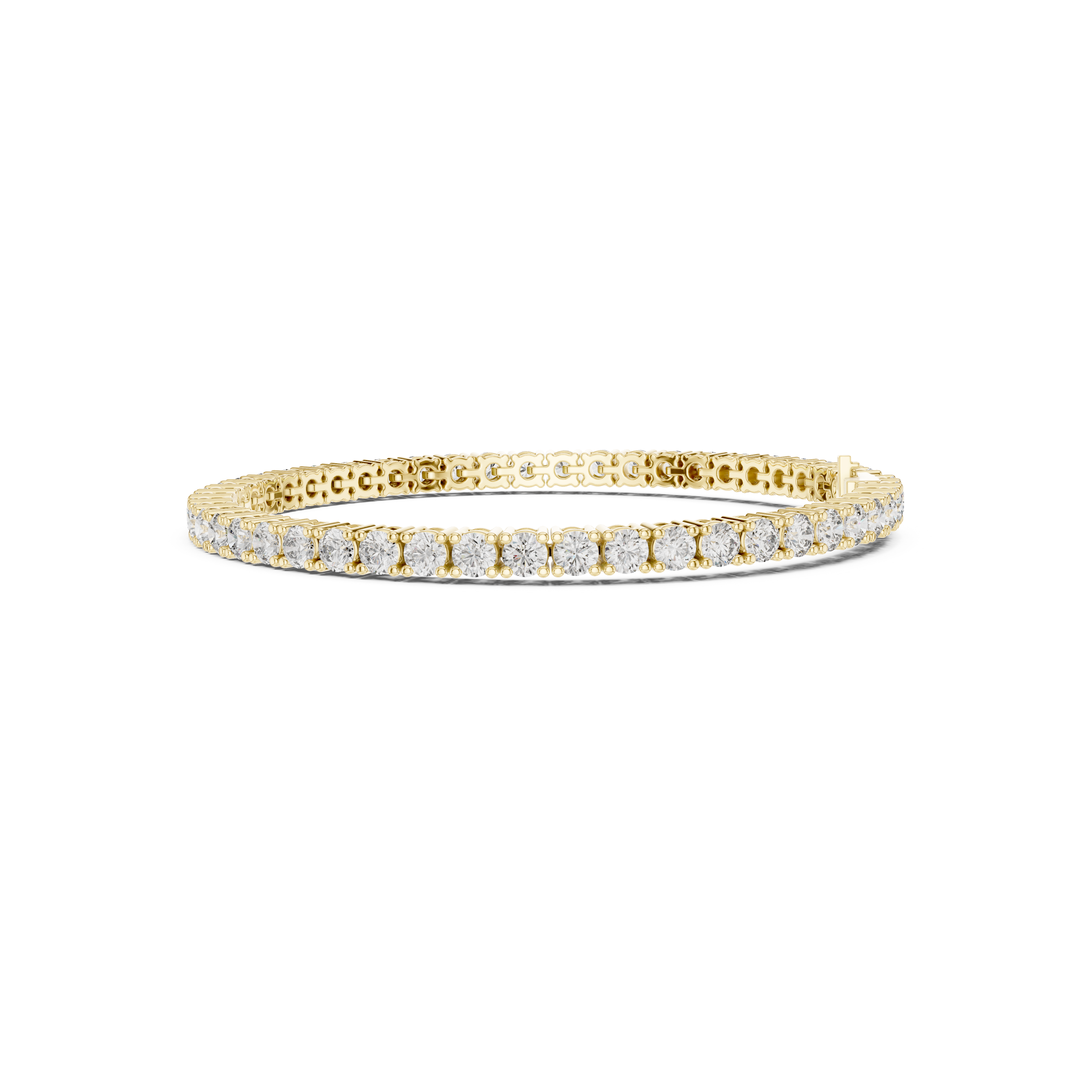 Gold 7Ct Tennis Round Lab Grown Diamond Helen Bracelet