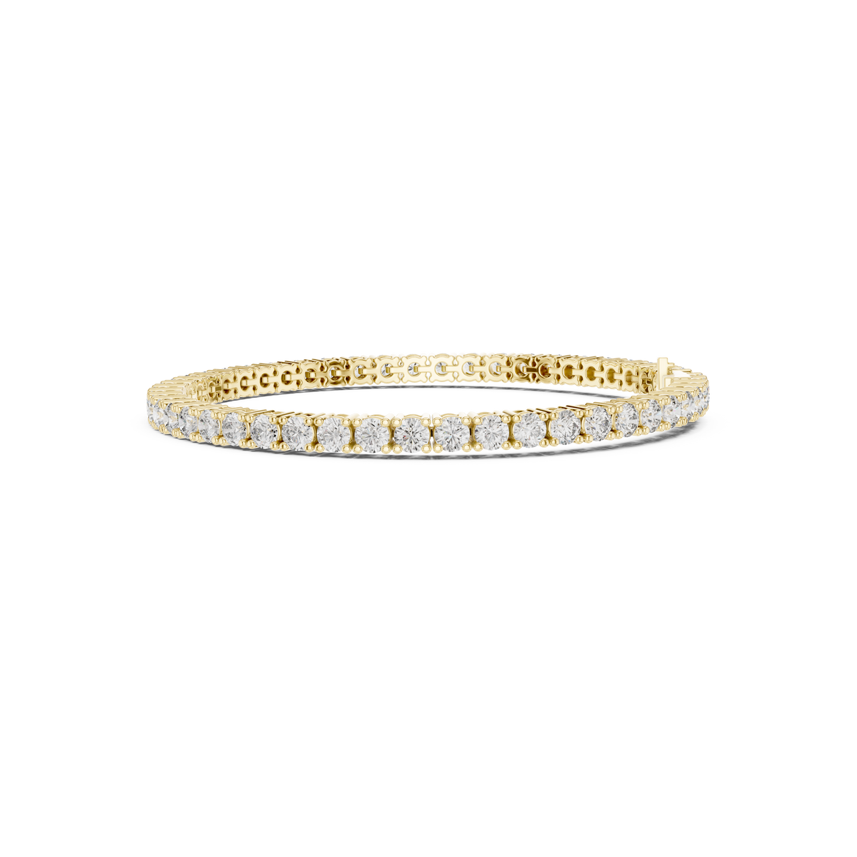 Gold 7Ct Tennis Round Lab Grown Diamond Helen Bracelet