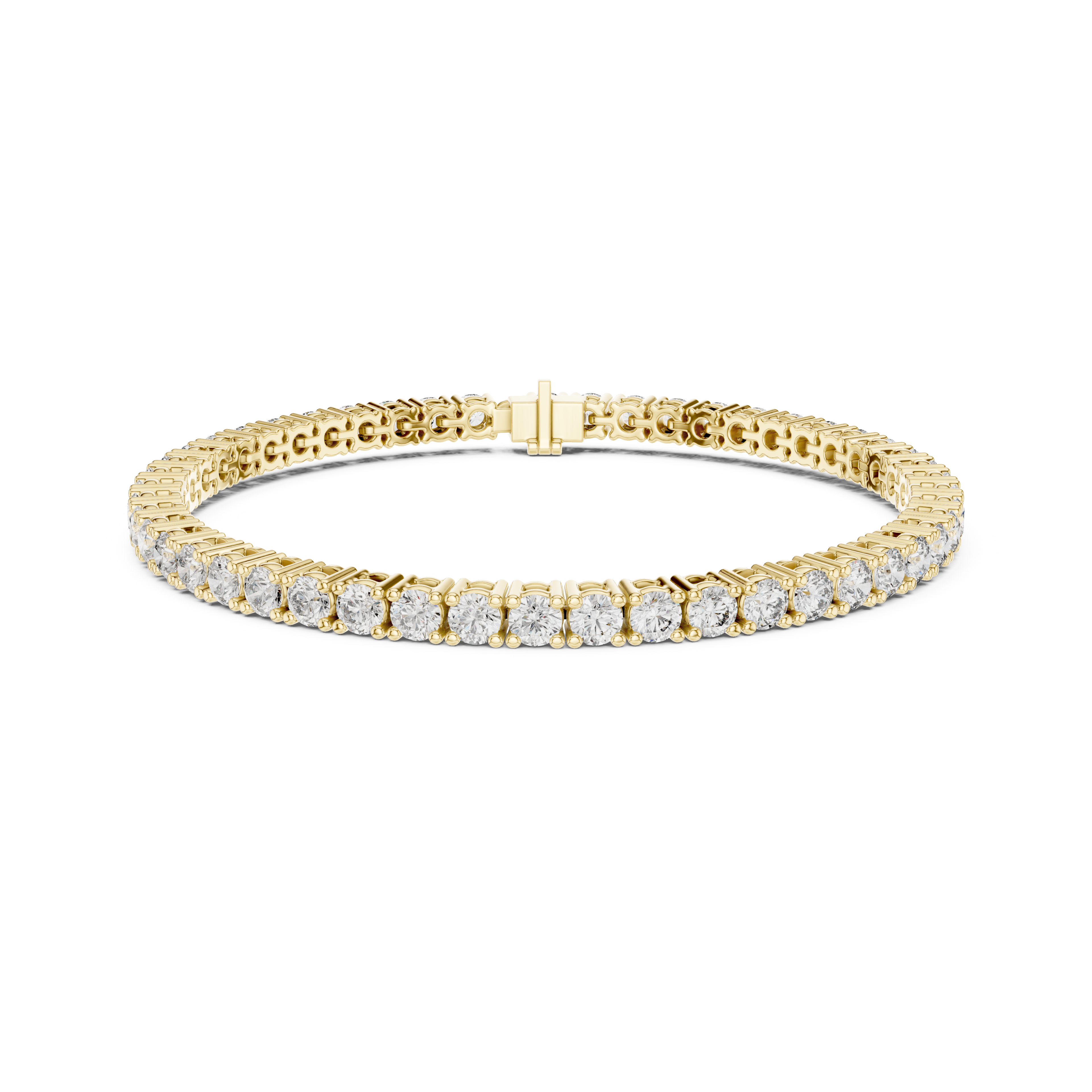 Gold 7Ct Tennis Round Lab Grown Diamond Helen Bracelet