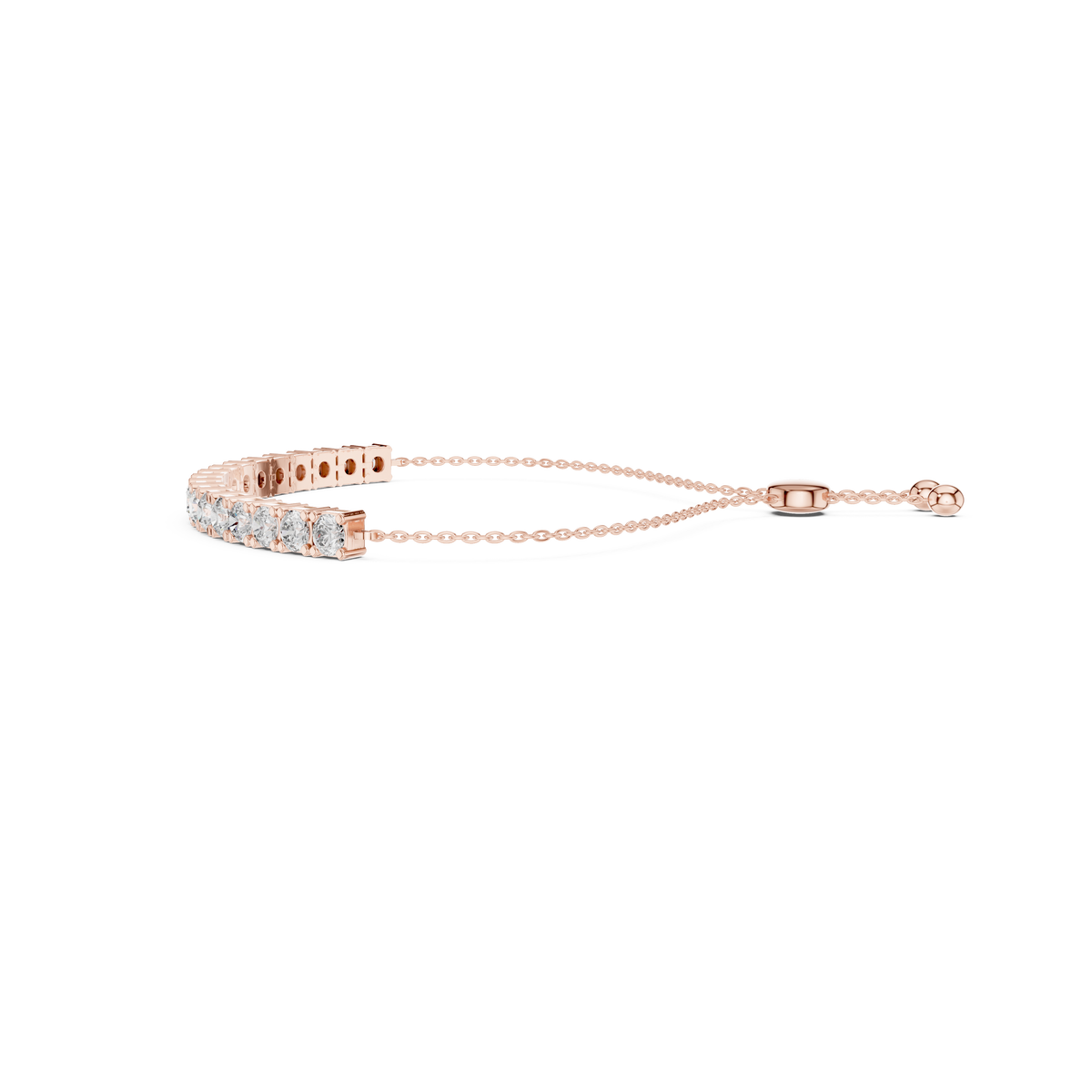 Gold 6Ct Round Tennis Lab Grown Diamond Diana Light Weight Bracelet