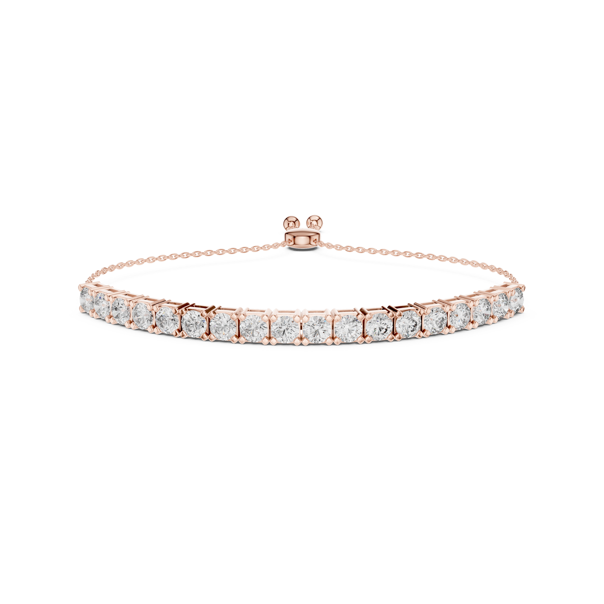 Gold 6Ct Round Tennis Lab Grown Diamond Diana Light Weight Bracelet