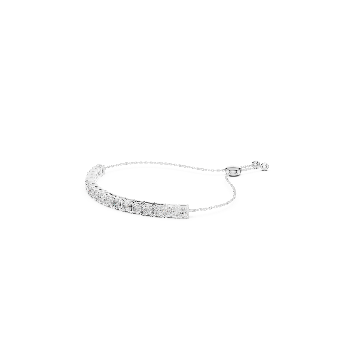 Gold 6Ct Round Tennis Lab Grown Diamond Diana Light Weight Bracelet