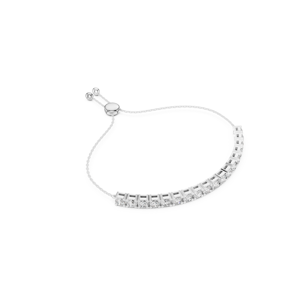Gold 6Ct Round Tennis Lab Grown Diamond Diana Light Weight Bracelet