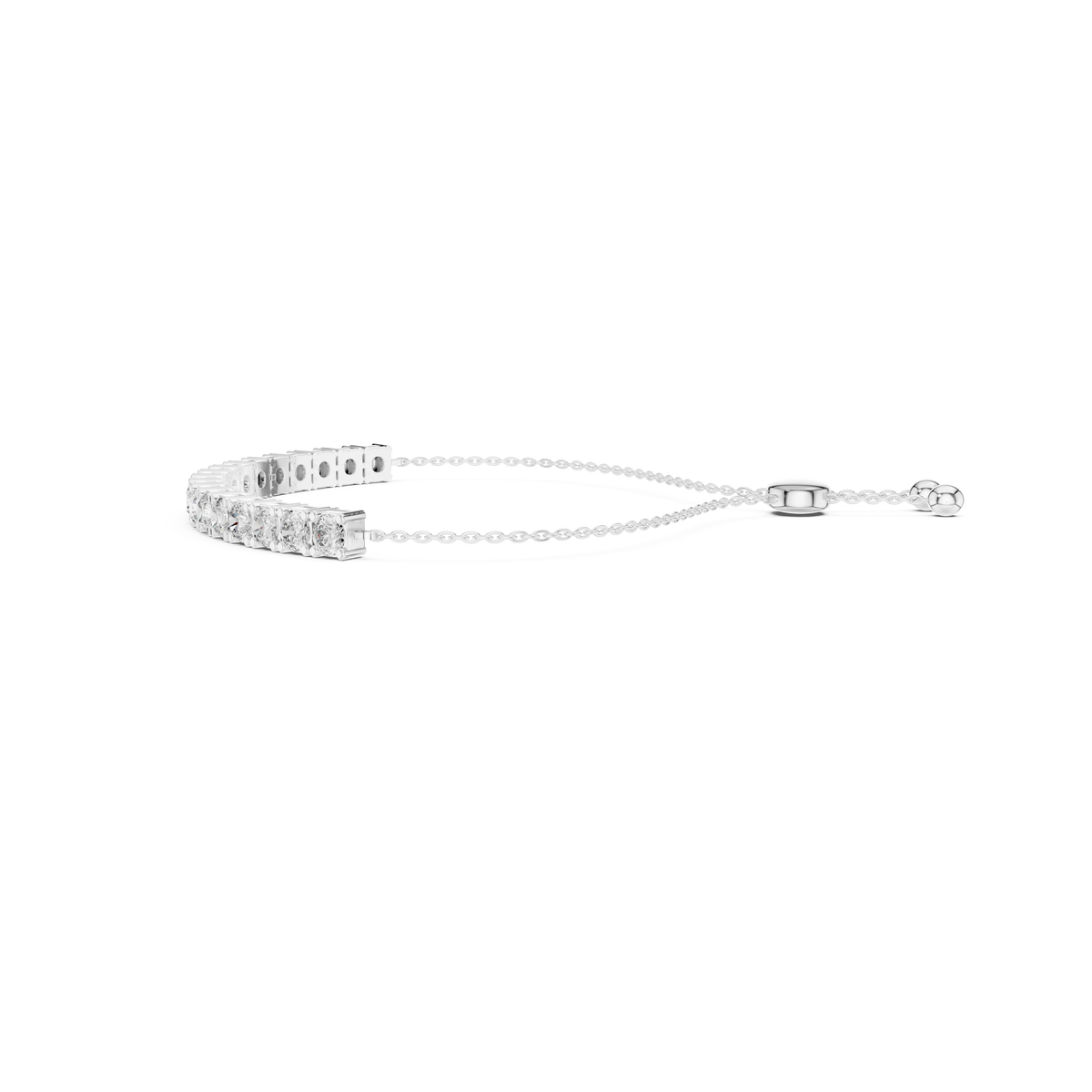 Gold 6Ct Round Tennis Lab Grown Diamond Diana Light Weight Bracelet