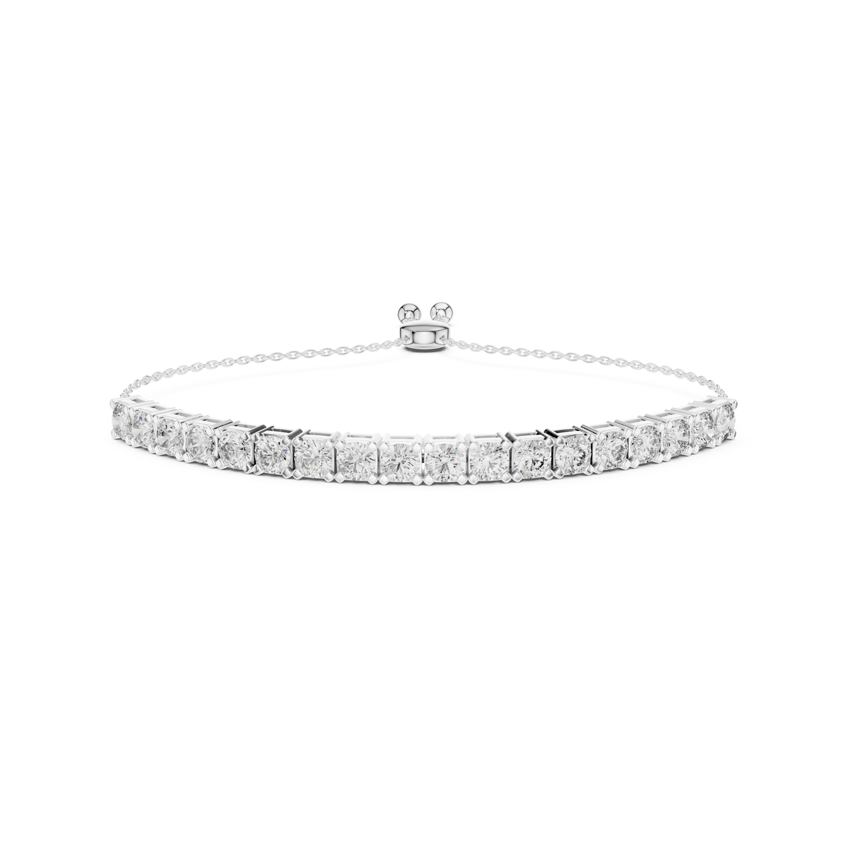 Gold 6Ct Round Tennis Lab Grown Diamond Diana Light Weight Bracelet
