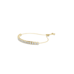 Gold 6Ct Round Tennis Lab Grown Diamond Diana Light Weight Bracelet