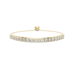 Gold 6Ct Round Tennis Lab Grown Diamond Diana Light Weight Bracelet
