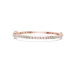 Gold 4Ct Oval Solitaire Cordel Lab Grown Diamond Bracelet
