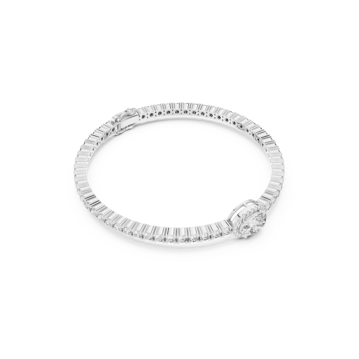Gold 4Ct Oval Solitaire Cordel Lab Grown Diamond Bracelet