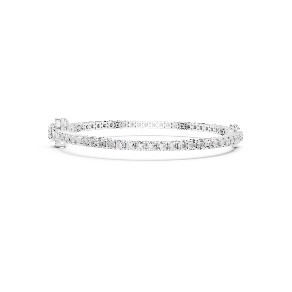Gold 4Ct Oval Solitaire Cordel Lab Grown Diamond Bracelet