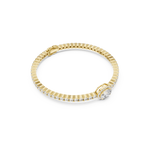 Gold 4Ct Oval Solitaire Cordel Lab Grown Diamond Bracelet