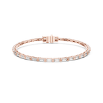 Gold 3 7Ct Baguette Line Lab Grown Diamond Leonor Bracelet