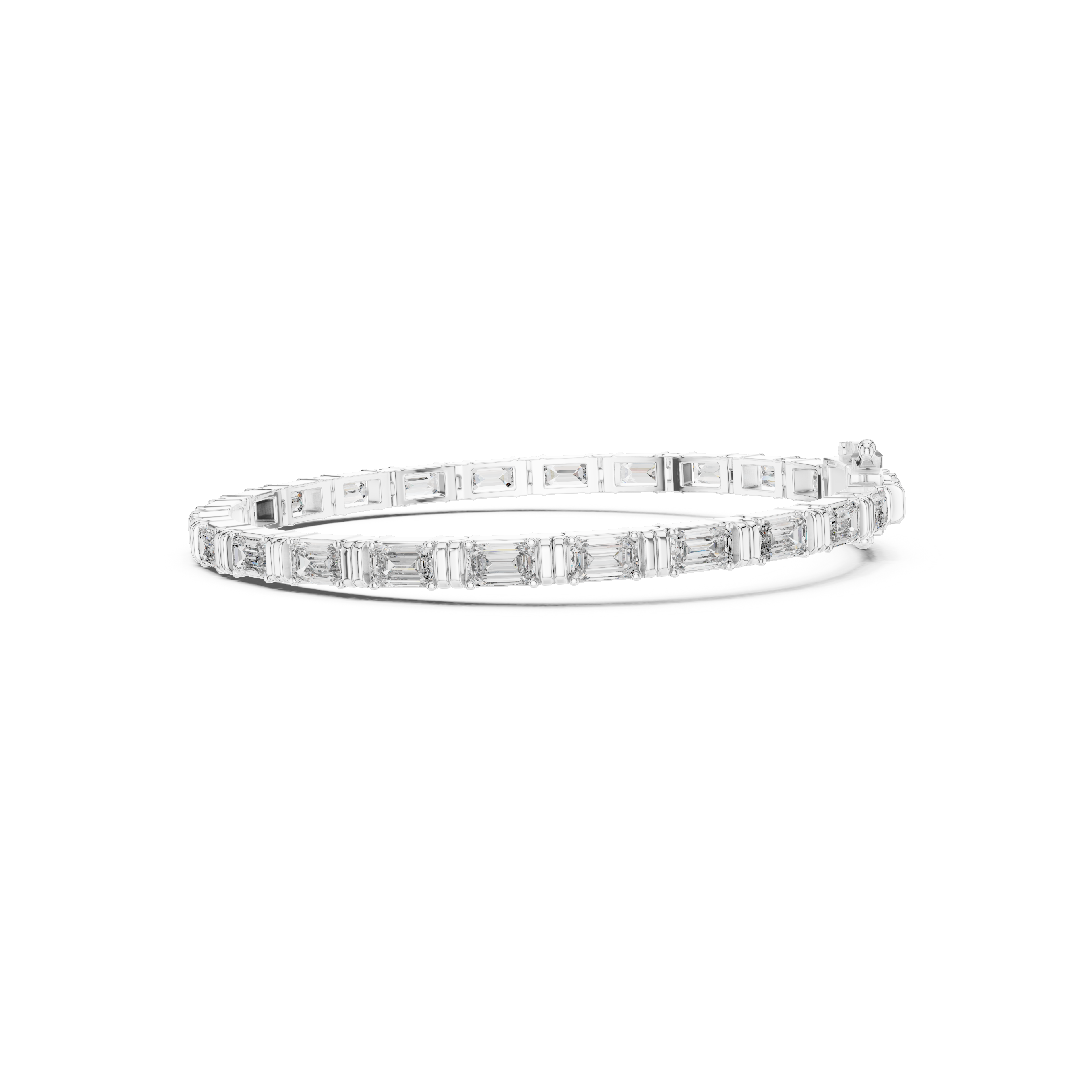 Gold 9Ct Emerald Cut Lab Grown Diamond Naomi Bracelet