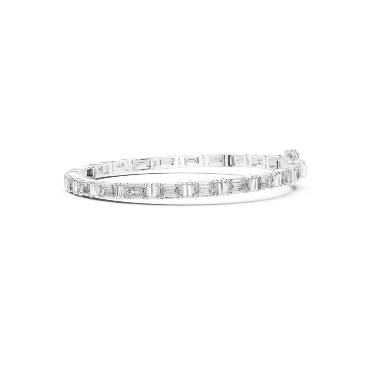 Gold 9Ct Emerald Cut Lab Grown Diamond Naomi Bracelet