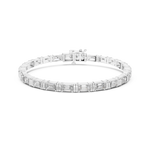 Gold 9Ct Emerald Cut Lab Grown Diamond Naomi Bracelet