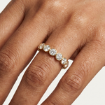 Gold Halo Setting Round Lab Grown Diamond Axima Ring