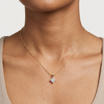 Gold 1Ct 4Prong Solitaire Princess Lab Grown Diamond Azura Pendant