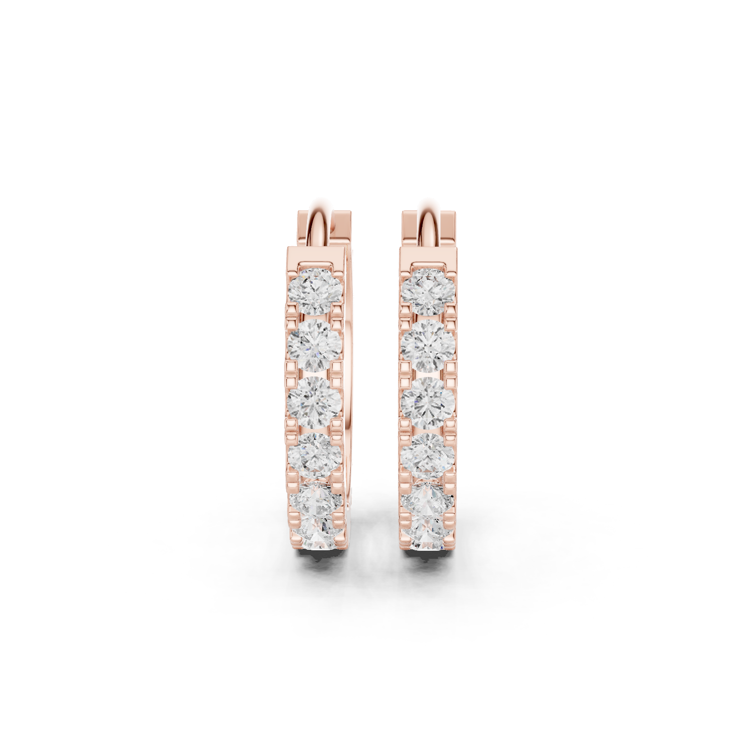 Gold Channel Eternity Row Round Lab Grown Diamond Sovra Earring