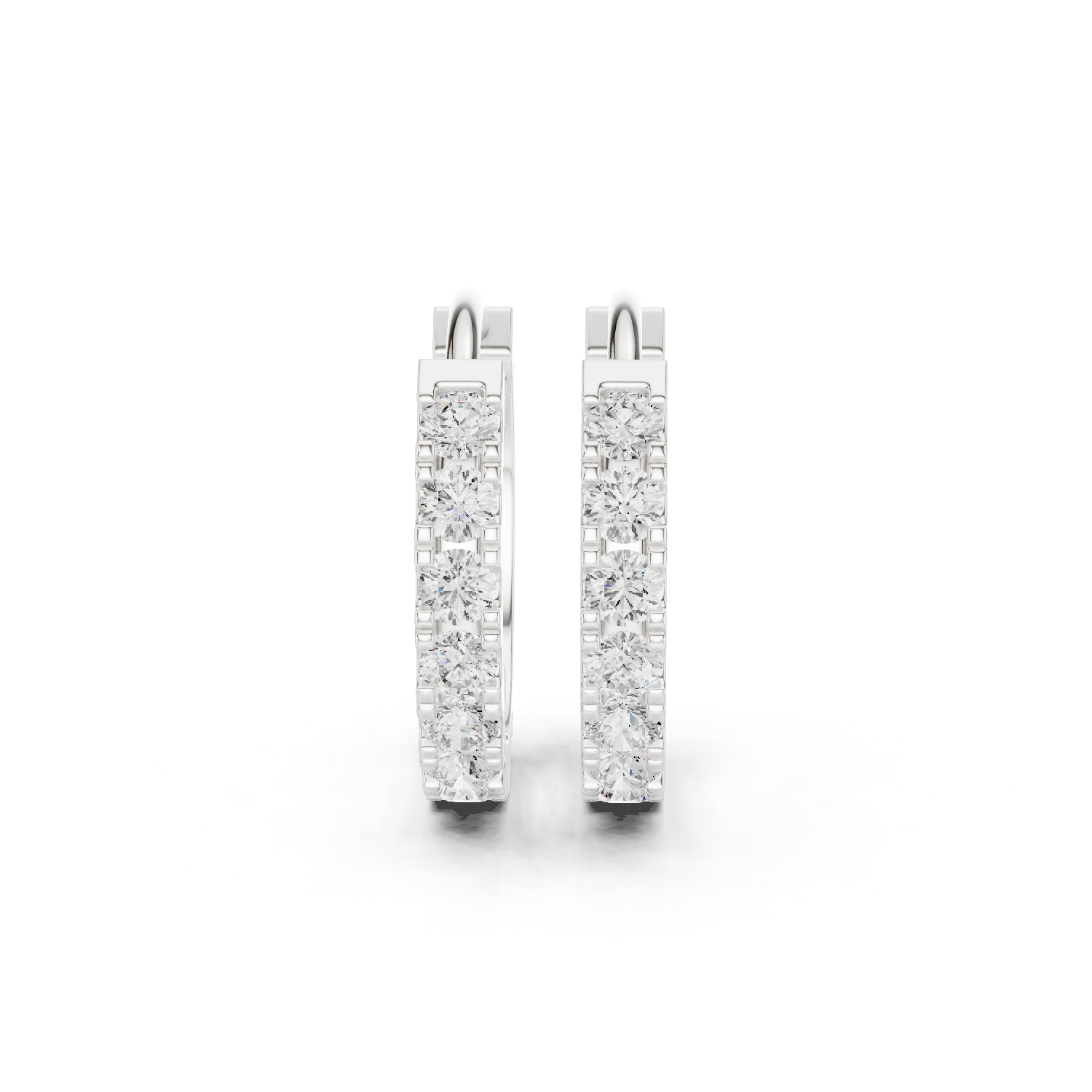 Gold Channel Eternity Row Round Lab Grown Diamond Sovra Earring