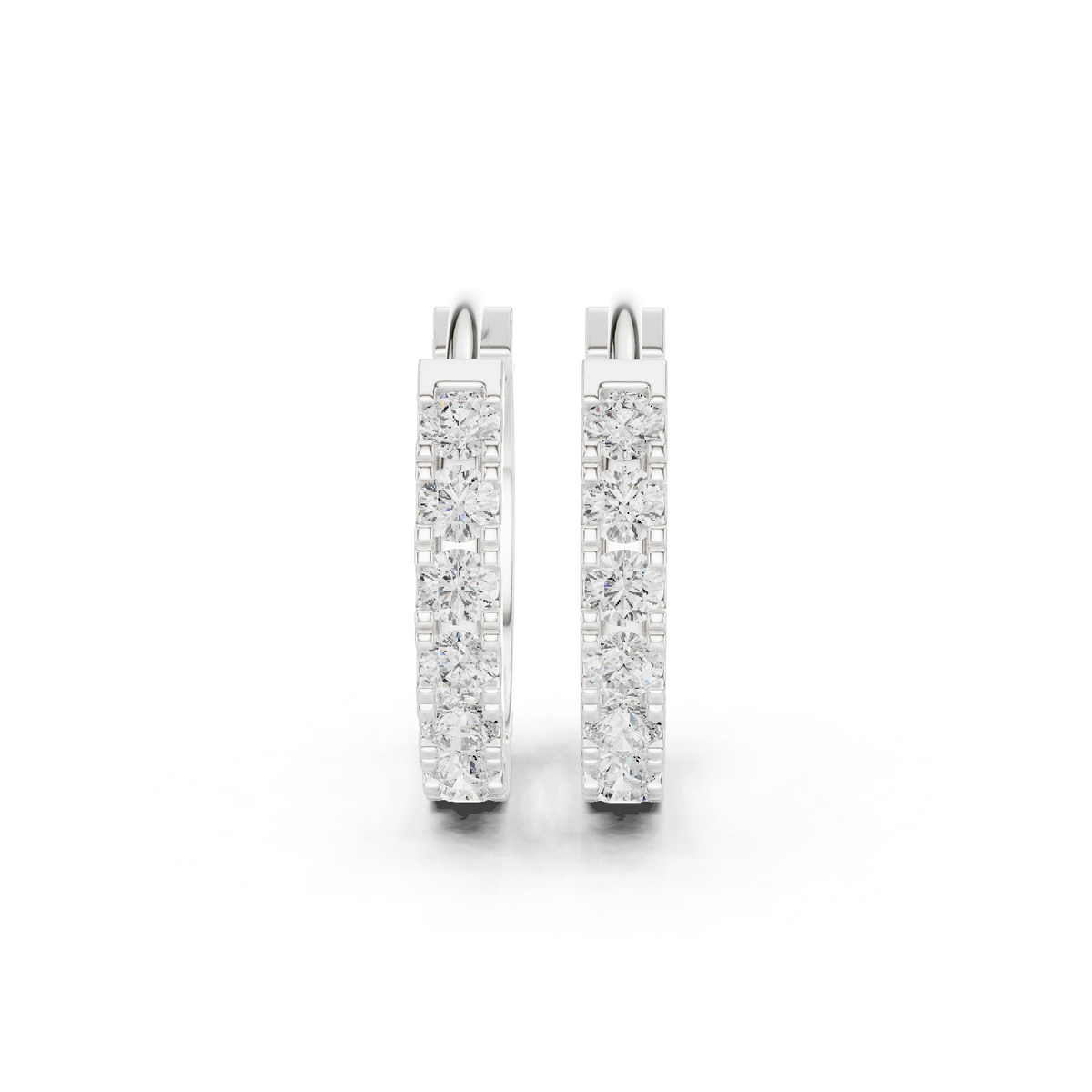 Gold Channel Eternity Row Round Lab Grown Diamond Sovra Earring