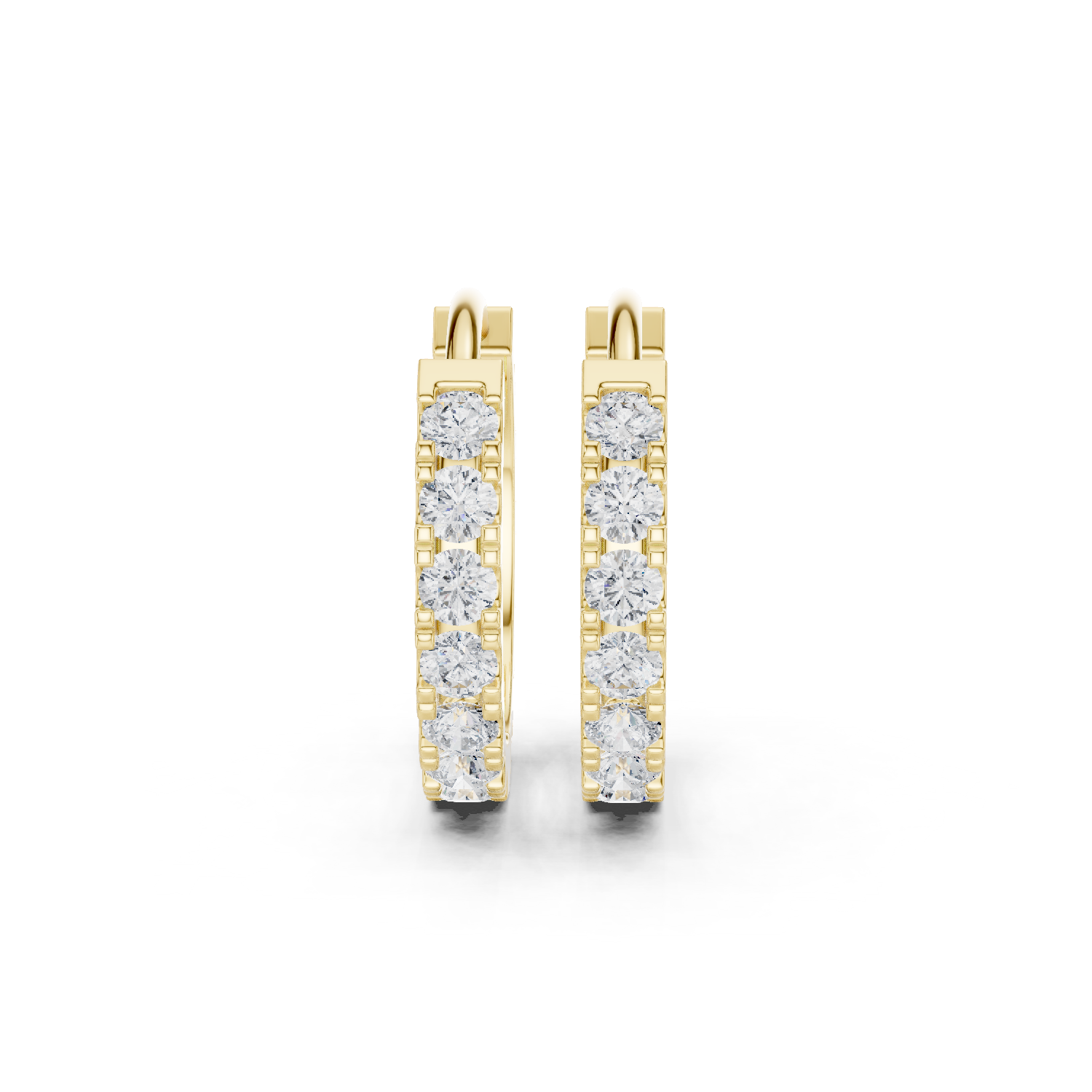 Gold Channel Eternity Row Round Lab Grown Diamond Sovra Earring