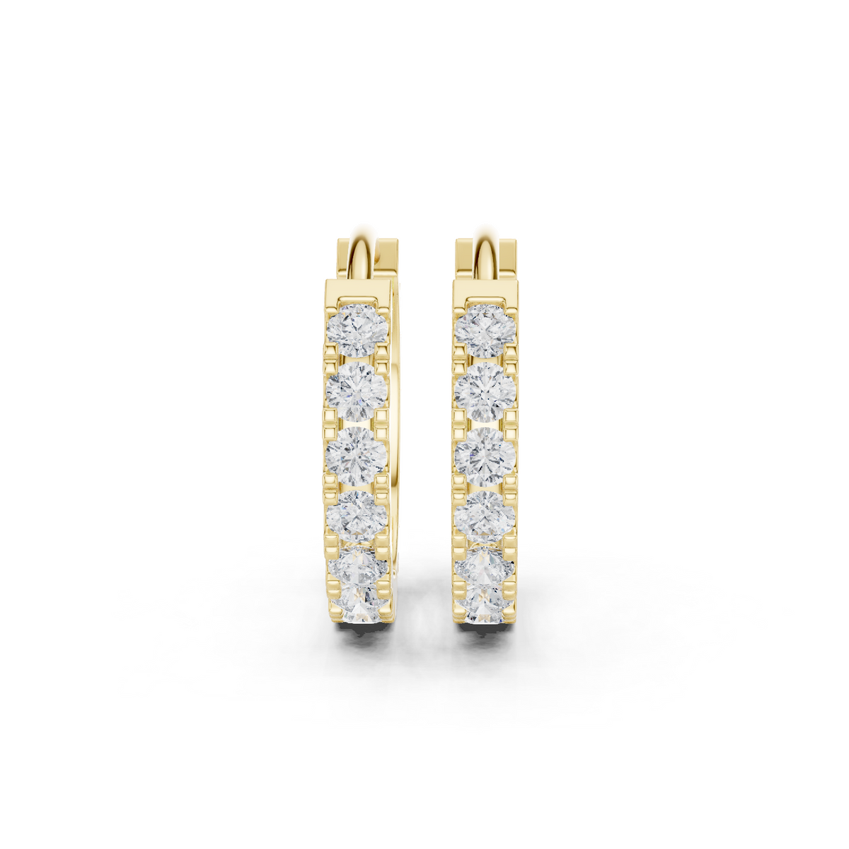 Gold Channel Eternity Row Round Lab Grown Diamond Sovra Earring
