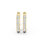 Gold Channel Eternity Row Round Lab Grown Diamond Sovra Earring
