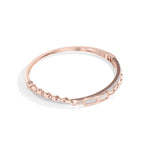 Rose Gold Pave Link Round Lab Grown Diamond Elvion Bracelet