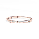 Rose Gold Pave Link Round Lab Grown Diamond Elvion Bracelet