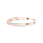 Rose Gold Pave Link Round Lab Grown Diamond Elvion Bracelet