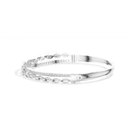 White Gold Pave Link Round Lab Grown Diamond Elvion Bracelet