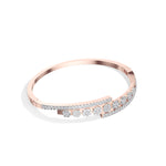 Rose Gold 1Ct Pave Modern Round Lab Grown Diamond Avirex Bracelet