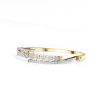 Yellow Gold 1Ct Pave Modern Round Lab Grown Diamond Avirex Bracelet