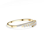 Yellow Gold 1Ct Pave Modern Round Lab Grown Diamond Avirex Bracelet