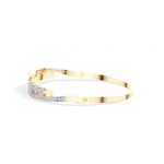 Yellow Gold 1Ct Pave Modern Round Lab Grown Diamond Avirex Bracelet