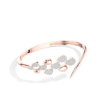 Rose Gold Floral Cluster Round Lab Grown Diamond Arixa Bracelet