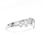 White Gold Floral Cluster Round Lab Grown Diamond Arixa Bracelet