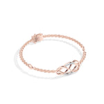 Rose Gold Pave Infinity Round Lab Grown Diamond Xirel Bracelet
