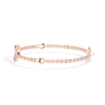 Rose Gold Pave Infinity Round Lab Grown Diamond Xirel Bracelet