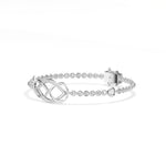 White Gold Pave Infinity Round Lab Grown Diamond Xirel Bracelet