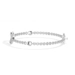 White Gold Pave Infinity Round Lab Grown Diamond Xirel Bracelet