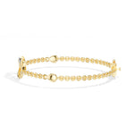 Yellow Gold Pave Infinity Round Lab Grown Diamond Xirel Bracelet