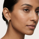 Gold Hoop Lab Grown Diamond Basisa Earrings