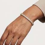 Gold 8Ct Marquise Tennis Lab Grown Diamond Berta Bracelet