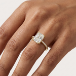 Gold 4Ct Radiant Cluster Pave Lab Grown Diamond Calenya Ring