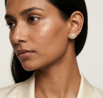 Gold 2 5Ct Round Designer Double Halo Lab Grown Diamond Stud Earrings